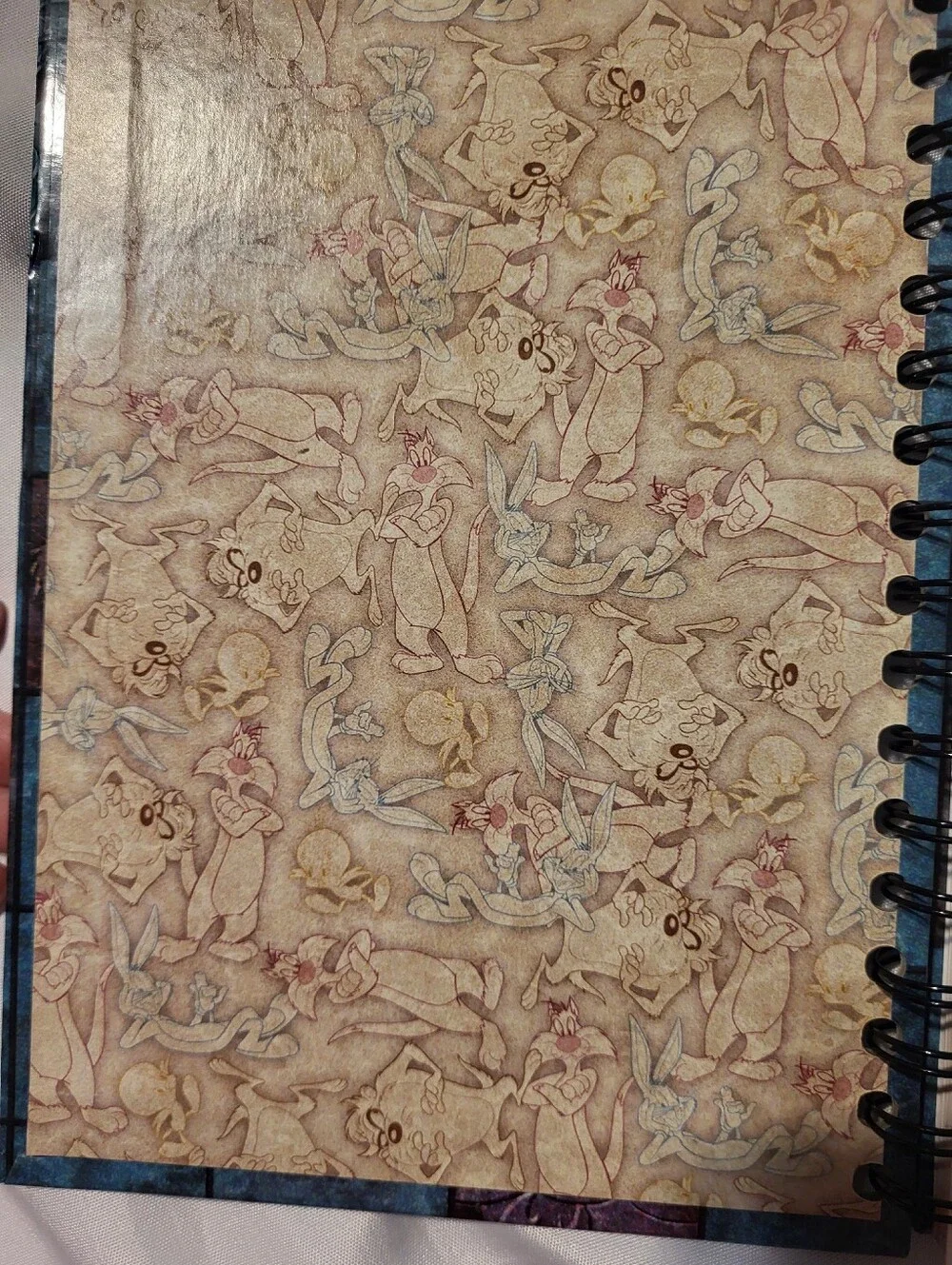 Vintage Spiral-Bound Bugs Bunny Tansmanian Devil Planner Looney Tunes
